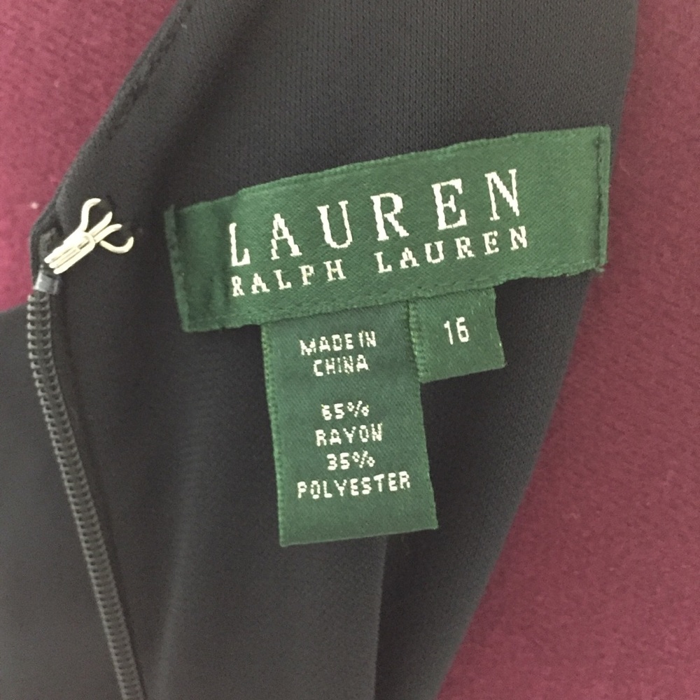16 LAUREN by RALPH LAUREN Slinky Black Formal Gown - Picture 5 of 5